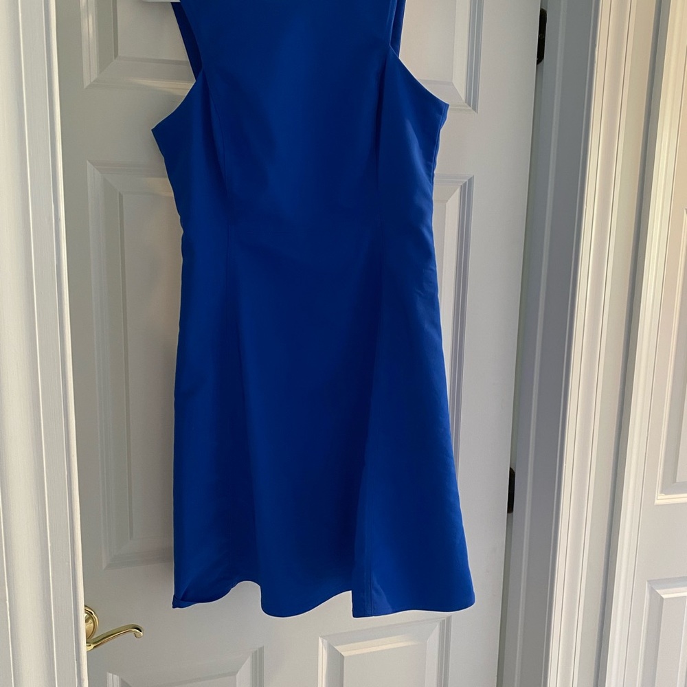 Elegant Blue Sleeveless Dress